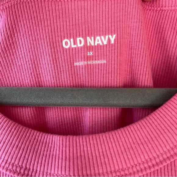 Old Navy Ribbed Tank Top Plus Size 3x Pink Sleeveless Scoop Neck Basic Stretchy - Picture 4 of 15